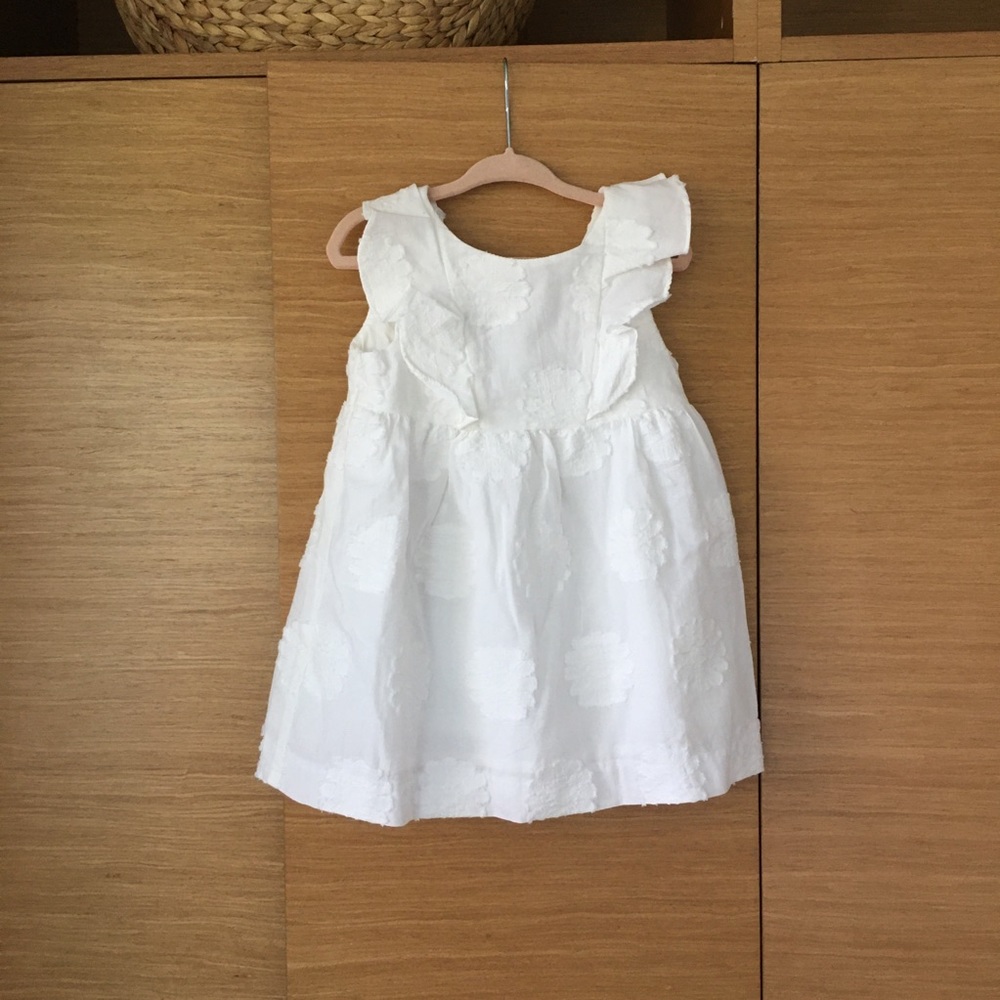 Zara White Floral Dress